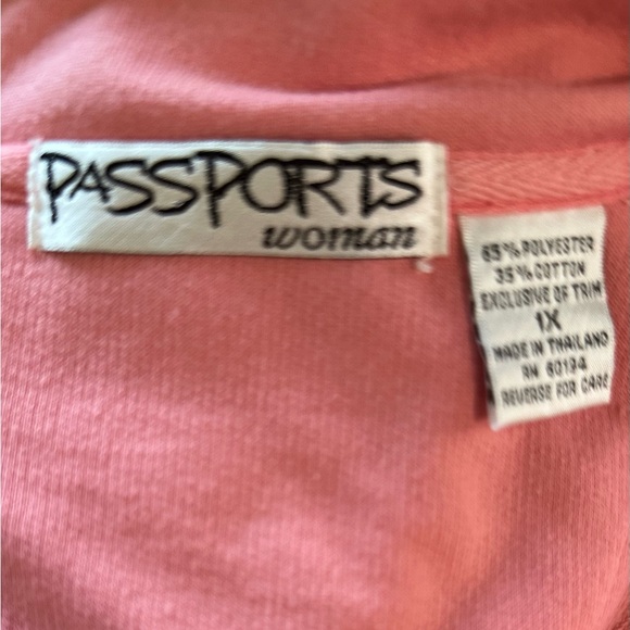 Passports Woman Colorblock Quarter-Zip Pullover, Size 1X - Picture 3 of 4